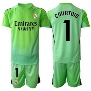 Real Madrid Thibaut Courtois #1 Målvakt Borta Kläder Barn 2025-26 Kortärmad (+ Korta byxor)